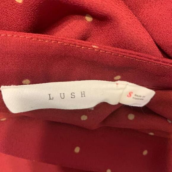 LUSH Warren Split Neck Polka Dot 3/4 Sleeve Blouse | S - Picture 5 of 7